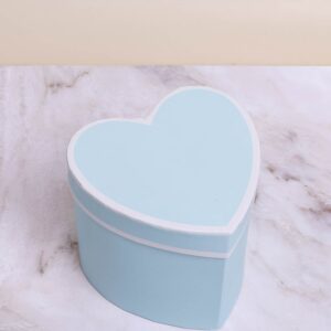Коробка Сердце 12х10,5х10,8см с окантовкой голубой