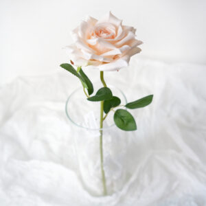 Роза искусственная, Ванильная, 50 см / 1 шт / (Китай)
