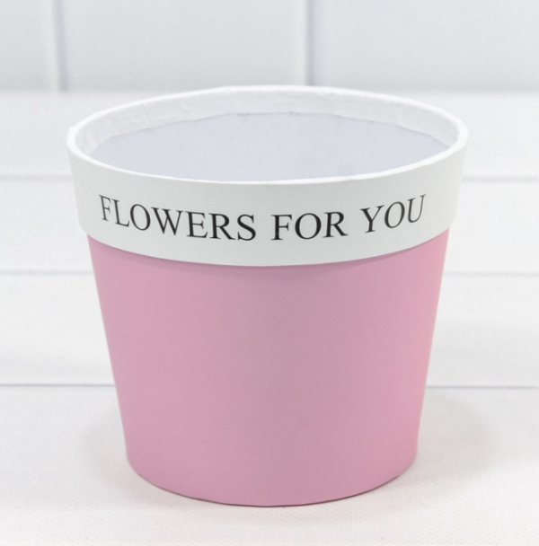 Коробка "Ваза для цветов" 10,5*12 "Flowers For You" Розовый 1/10 1/120