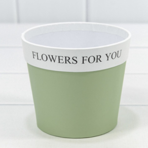 Коробка "Ваза для цветов" 10,5*12 "Flowers For You" Бледно-зелёный 1/10 1/120