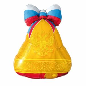 Шар ФИГУРА/30" Колокольчик, триколор 75 см /Ag