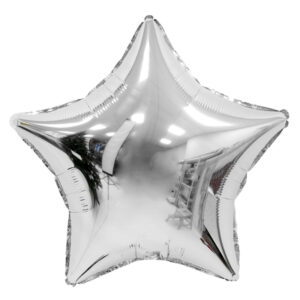 К 18 Звезда серебряная / Star Silver / 1 шт. / Фольгированный шар
