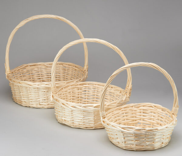 Корзины из ивы 45*15*45, 38*14*40, 32*12*35, 3шт, S. круг, натуральный