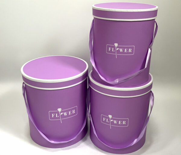 Набор коробок 24,5x28 см, 23x26 см, 21x24 см, 3 шт., сиреневый
