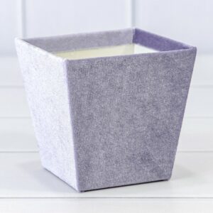 Коробка "Ваза для цветов" 11*11*8 "Бархат" Сиреневый