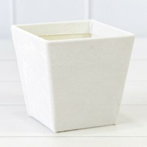 Коробка "Ваза для цветов" 11*11*8 "Бархат" Белый