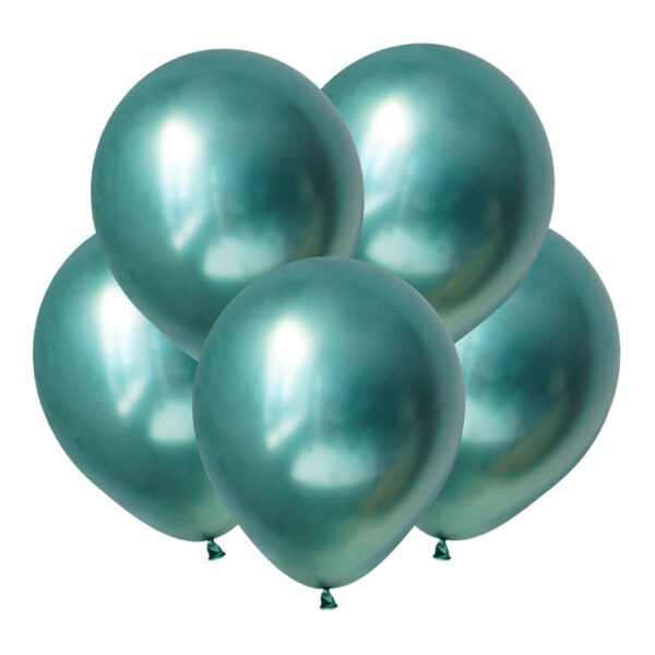 KL Металл 12 Зеркальные шары Зеленый / Mirror Green / 50 шт./, Латексный шар (Китай)