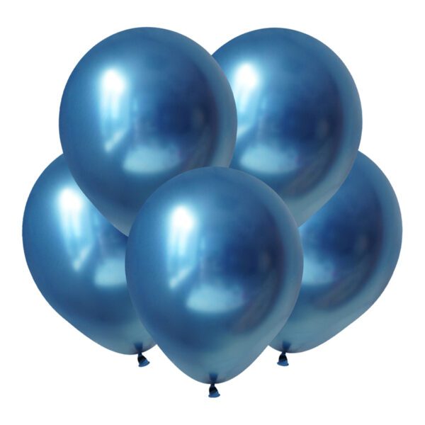 KL Металл 12 Зеркальные шары Синий / Mirror Blue / 50 шт./, Латексный шар (Китай)