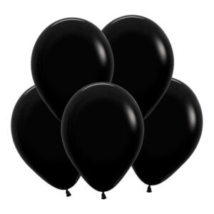 S Пастель 12 Черный / Black / 12 шт. /, Латексный шар (Колумбия)