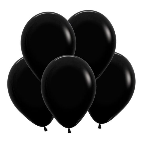 S Пастель 12 Черный / Black / 12 шт. /, Латексный шар (Колумбия)