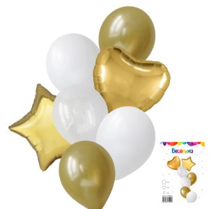 Набор шаров "Сияние золота" 7 в 1 / 7 воздушных шаров / 1 набор /