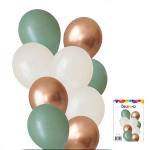 Набор шаров "Эвкалипт и золото" 9 в 1 / 9 воздушных шаров / 1 набор /