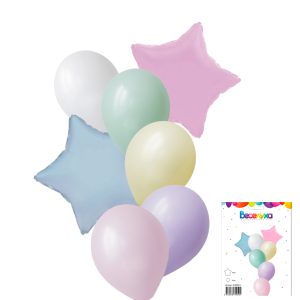 Набор шаров "Нежность" 7 в 1 / 7 воздушных шаров / 1 набор /