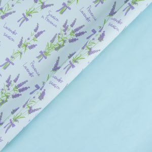 Упак. материал флористическая пленка "Лаванда", 65 мкр, 57 см х 10 м, небесно-голубой