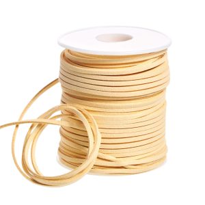 Шнур флористический, вельвет, 3мм х 50ярд, цв.бежевый