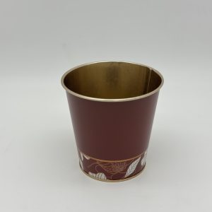 Декоративное кашпо D11XH11CM/B8.5, бордо, металл