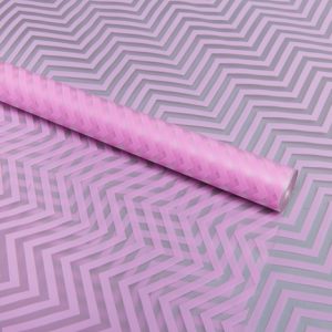 Пленка матовая Зигзаг 70см*10м., розовый