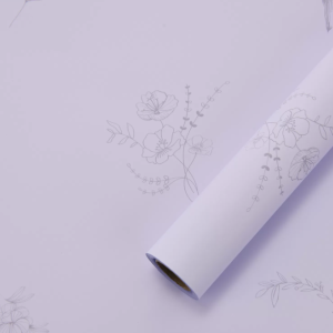 Упак. материал флористическая пленка "Эстетика", 65 мкр, 58 см х 10 м, пастельно-лавандовый