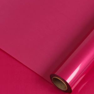 Упаковочный материал Лаковая пленка, 65 мкр, 58 см х 10 м, ярко-розовый