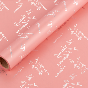 Упак. материал флористическая матовая пленка "Красота цветов", 55 мкр, 58 см х 10 м, чайная роза