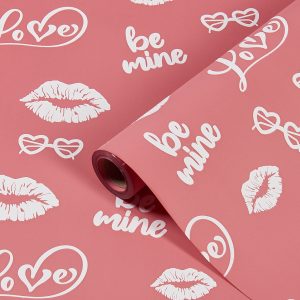 Упак. материал флористическая пленка "Поцелуй", 65мкр, 58 см х 10 м, викторианская роза