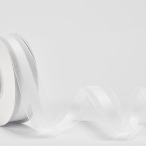 Лента декоративная "Лили", полиэстер, 25 мм х 40 ярд., белый