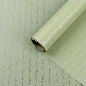 Упак. материал флористическая пленка "Послание", 53 мкр, 58 см х 10 м, оливковый