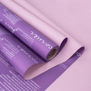 Пленка матовая двустороняя Письмо Фиолетовый/Розовый 58см*10м 11 т.м.30