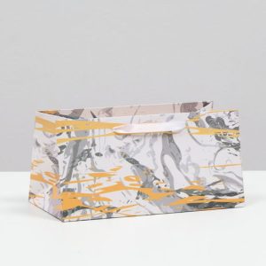 Коробка для цветов "Мрамор", 24 х 12 х 12 см