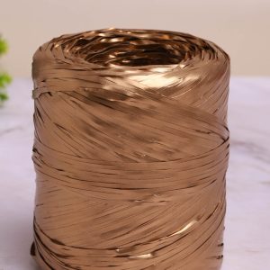 Рафия синтетическая, 200м PL 42 золотая