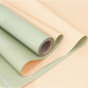 Пленка матовая двустороняя Письмо Оливковый/Кремовый 58см*10м 06 т.м.30