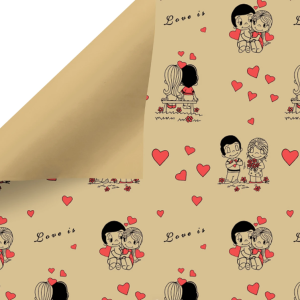 Крафт Бумага "Love is..." 70гр/м 60см*10м