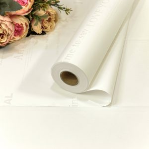 Плёнка 0,58*35м матовая с печатью 60мкм Белый 3736