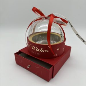 Коробка акриловая с ящиком, 14,5.*14.5*16см, красный