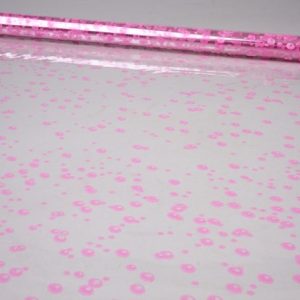 Пленка цветная Пузыри 70см розовый