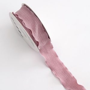 Лента плиссированная с оборками, однотонная, 25mmx10y, цв. орхидея