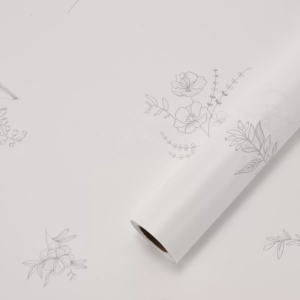 Упак. материал флористическая пленка "Эстетика", 65 мкр, 58 см х 10 м, белый