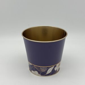 Декоративное кашпо D13.5XH12.2CM/B10, синий, металл