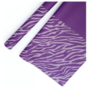 Упак. материал флористическая пленка "Фэшн Зебра", 65 мкр, 58 см х 10 м, св. фиолетовый