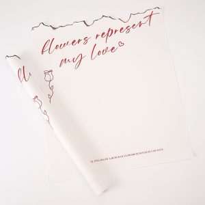 Упаковочная бумага "История любви", 50см*58 см, 15 листов/упак., белый