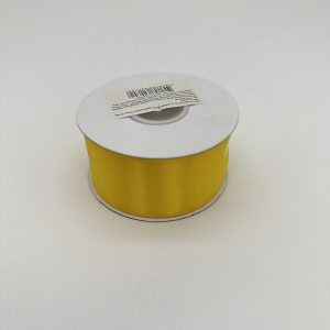 Лента атласная "Элит", на катушке (картон), односторонняя, 38 мм х 25 ярд, желт.нарцисс
