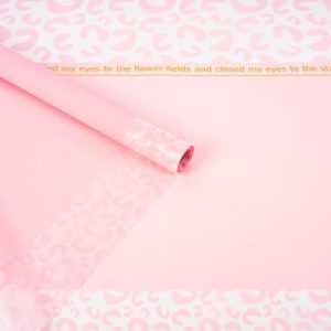 Пленка матовая "Леопард" 58см*10м Розовая 01 т.м.30