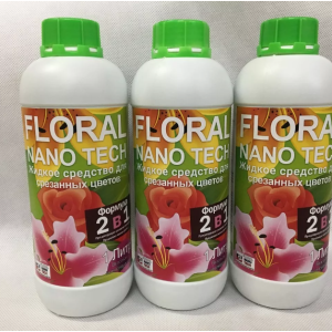 Консервант для срезанных цветов Floral Nano Tech 1литр, для холодных помещений, зеленая крышка