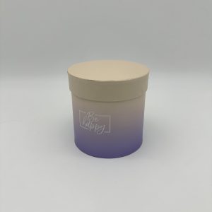 Коробка под цветы "Градиент" с крышкой 11x11 см, бежевый/сиреневый