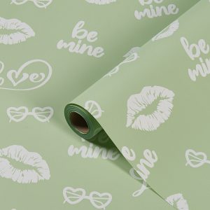 Упак. материал флористическая пленка "Поцелуй", 65мкр, 58 см х 10 м, матча