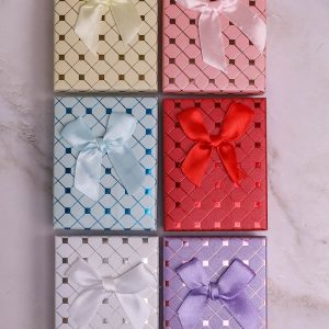 Коробка прямоугольник 7х9х2,8см аргайл микс