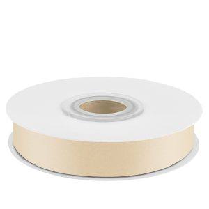 Лента атласная (1,2 см*22,85 м) Белое золото, 1 шт.