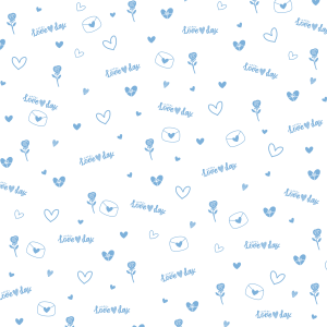 Упак. материал флористическая пленка "Время любить", 55мкр, 58 см х 10 м, голубой