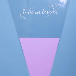Пакет цветочный Конус 40/50 To be in love сиреневый светлый 50 шт