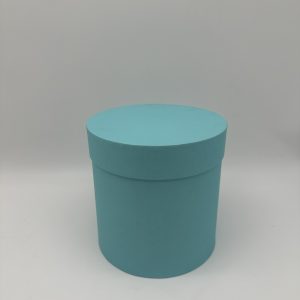 Коробки круглые матовые 25*25см, голубой
